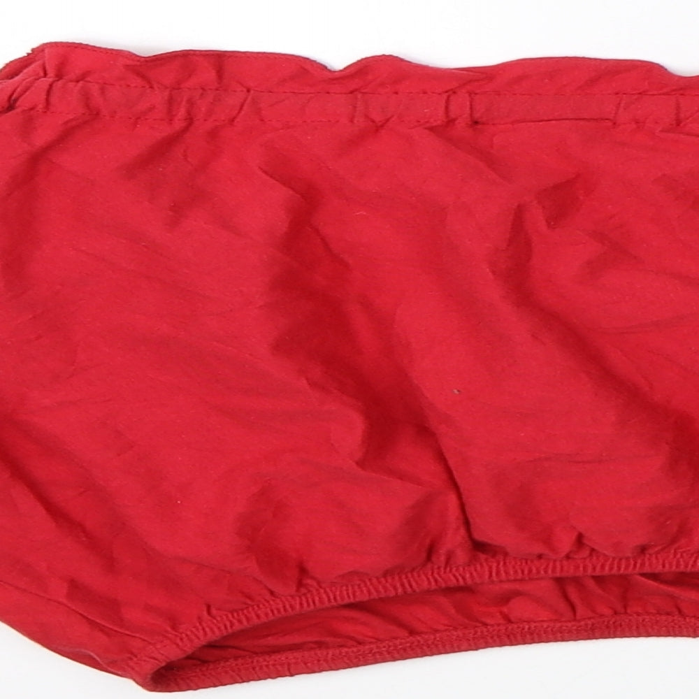 Topshop Womens Red   Basic Blouse Size 8  - cropped