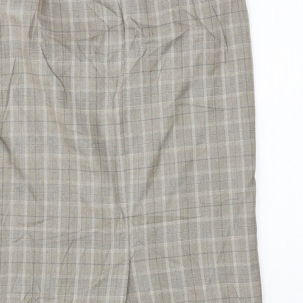 BHS Womens Beige Check  Straight & Pencil Skirt Size 14