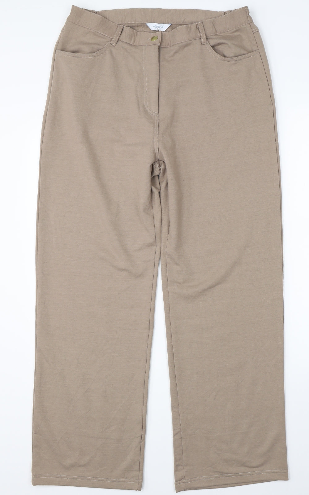 Weekend Womens Beige   Dress Pants Trousers Size 14 L27 in