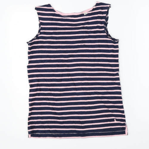 Jack Wills Womens Blue Striped  Basic Tank Size 6