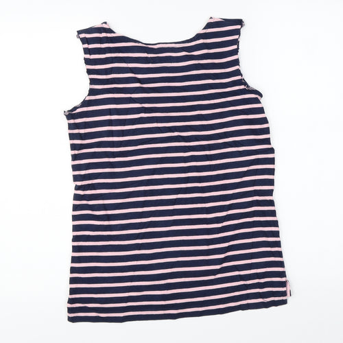 Jack Wills Womens Blue Striped  Basic Tank Size 6