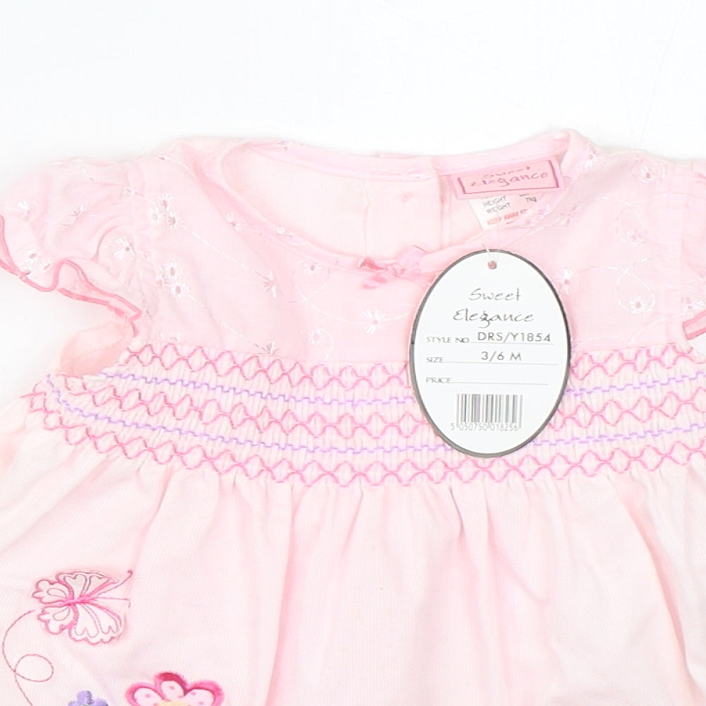 Sweet Elegance Girls Pink   Shift  Size 3-6 Months