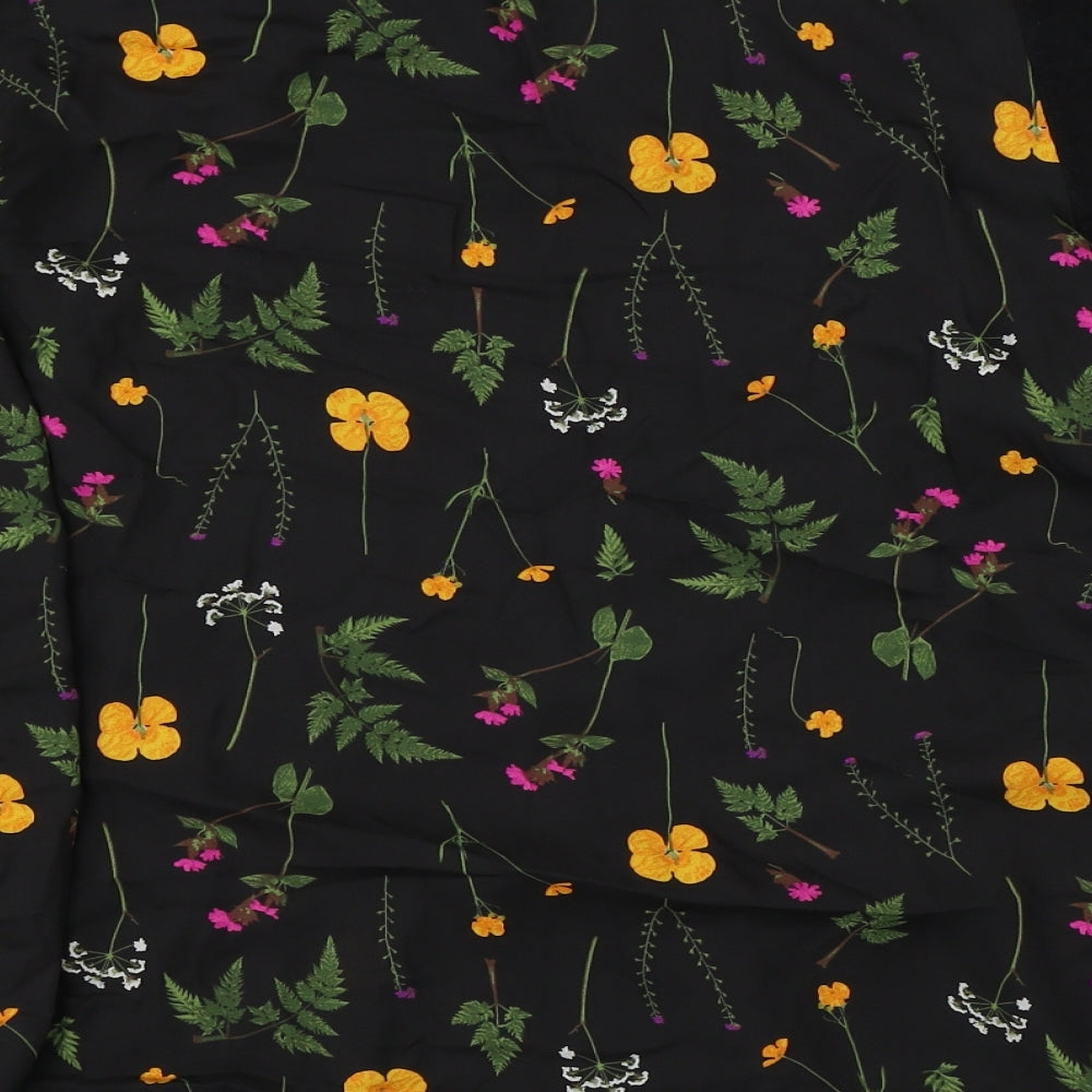 NEXT Womens Black Floral  Pullover Jumper Size 16