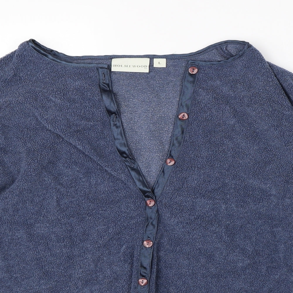Holmewood Womens Blue   Cardigan Jumper Size L