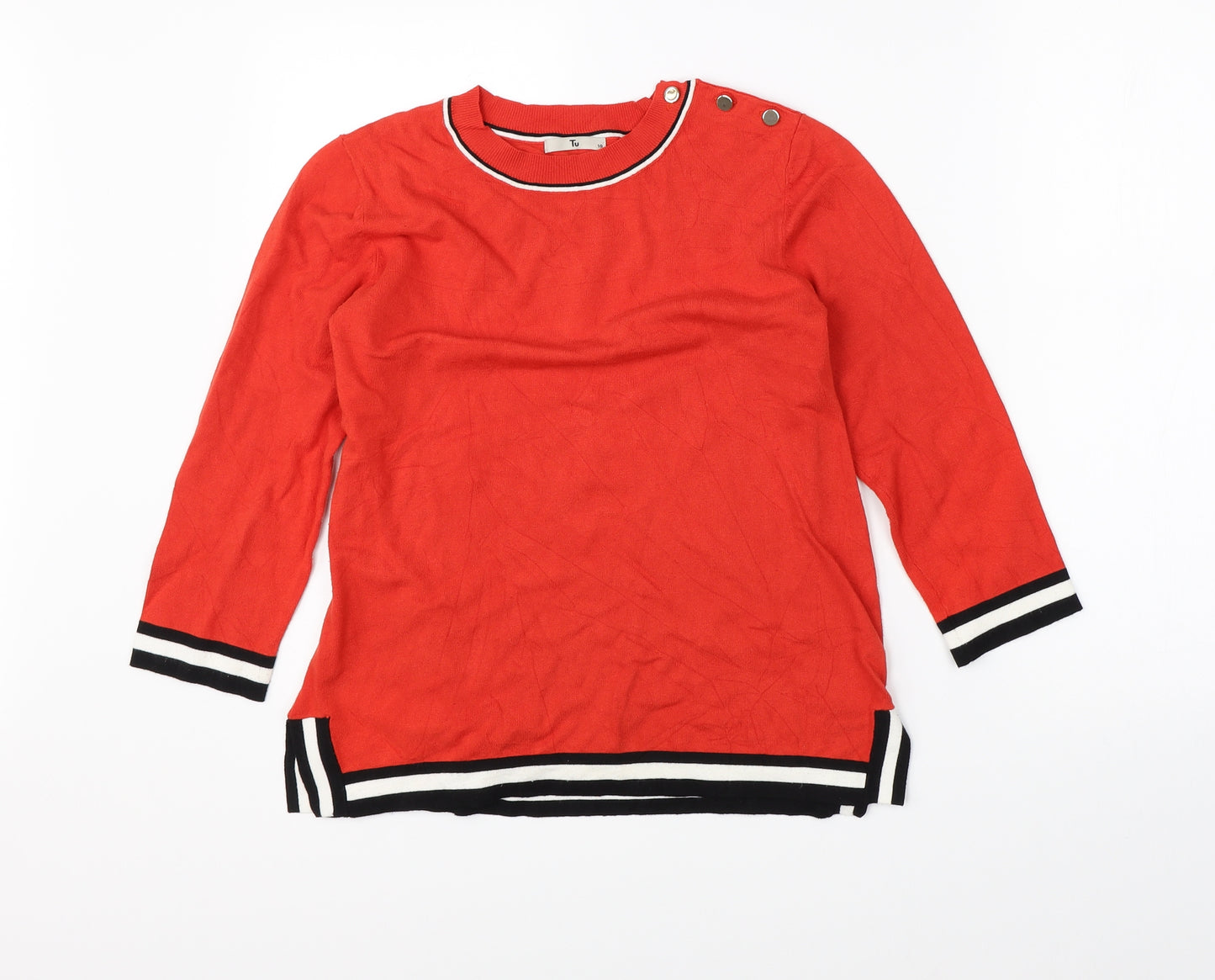 TU Womens Orange   Pullover Jumper Size 10