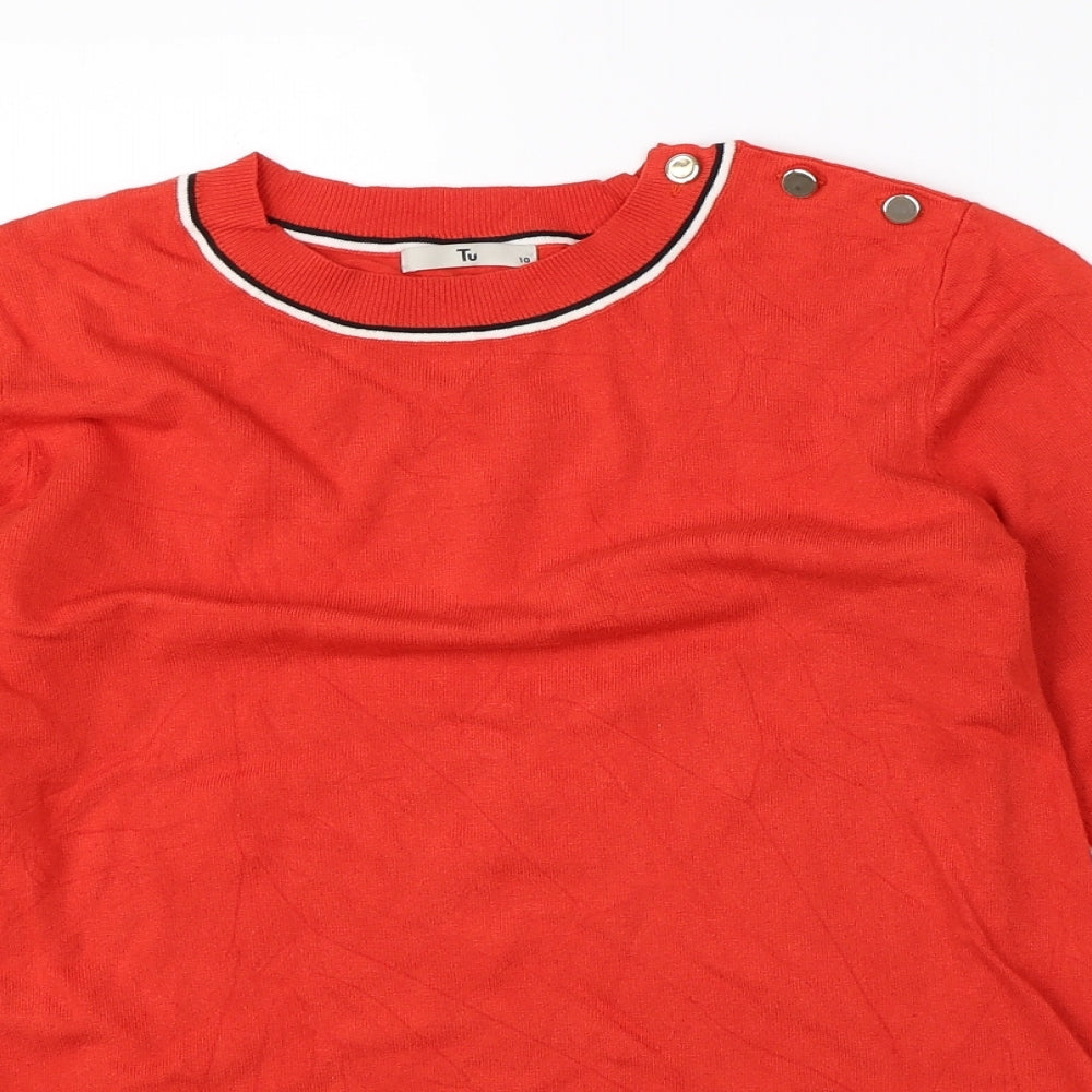 TU Womens Orange   Pullover Jumper Size 10