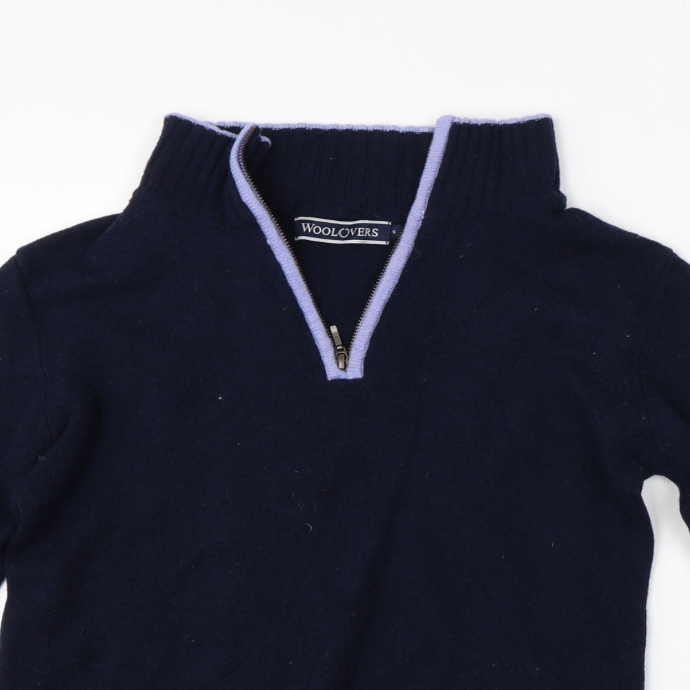 Woolovers Mens Blue   Pullover Jumper Size S