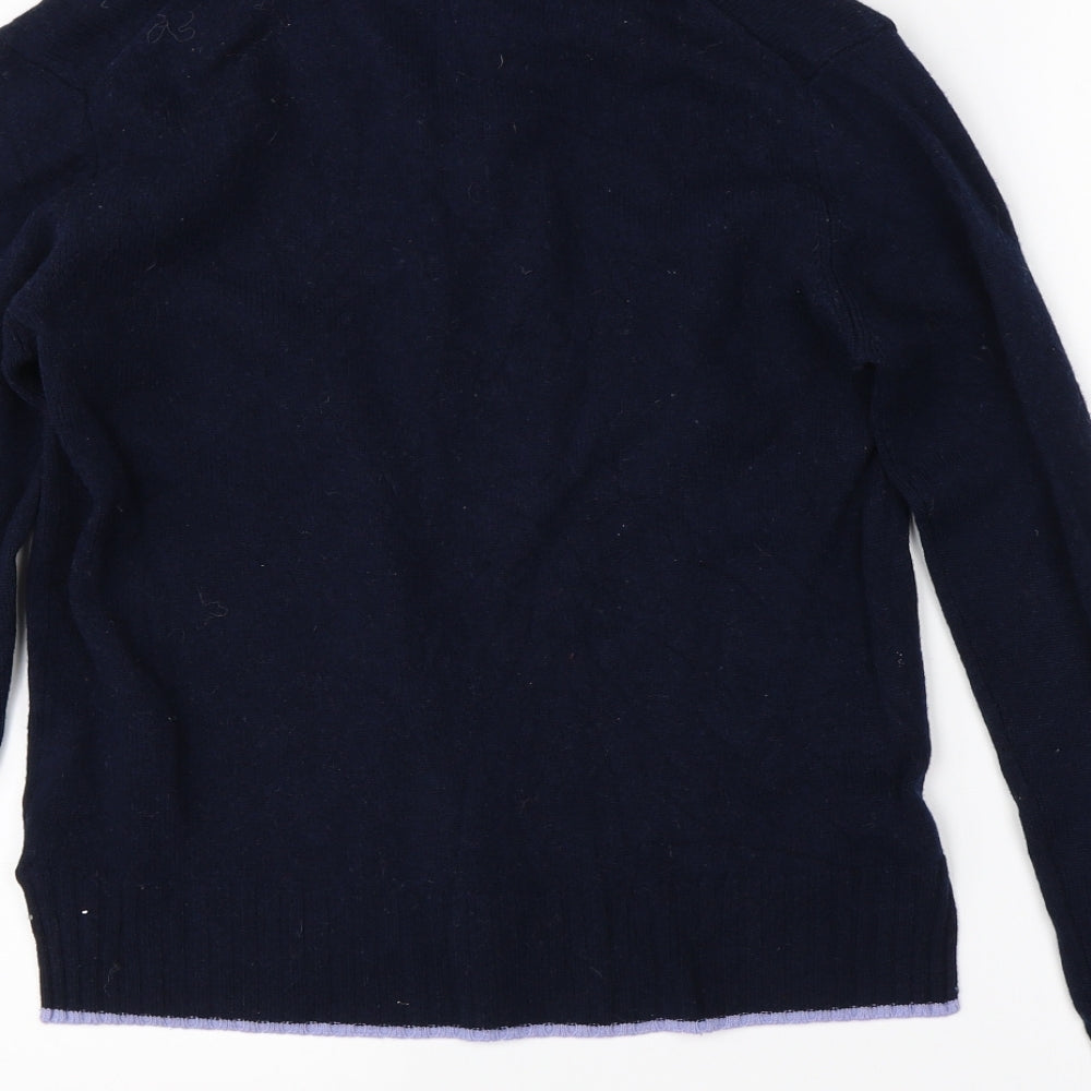 Woolovers Mens Blue   Pullover Jumper Size S