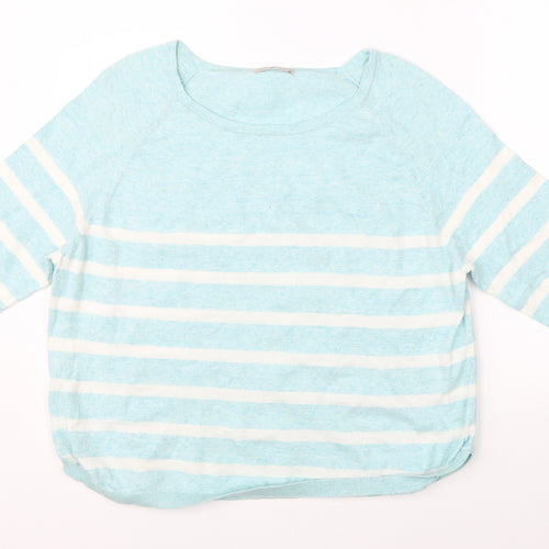 TU Womens Green Striped  Pullover Jumper Size 18
