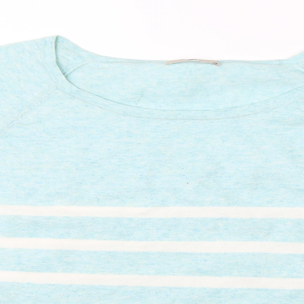 TU Womens Green Striped  Pullover Jumper Size 18