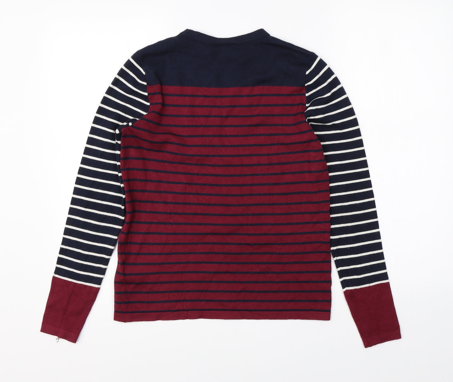 Warehouse Womens Red Striped  Pullover Jumper Size 14