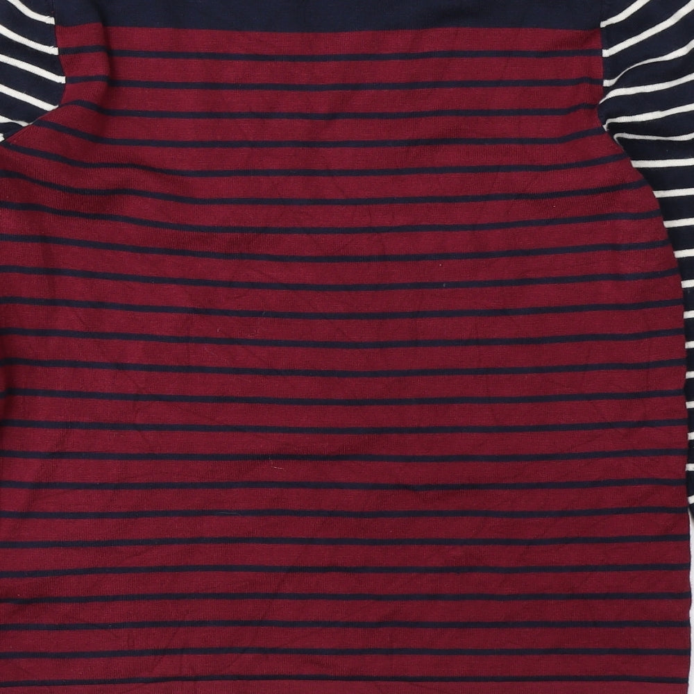 Warehouse Womens Red Striped  Pullover Jumper Size 14
