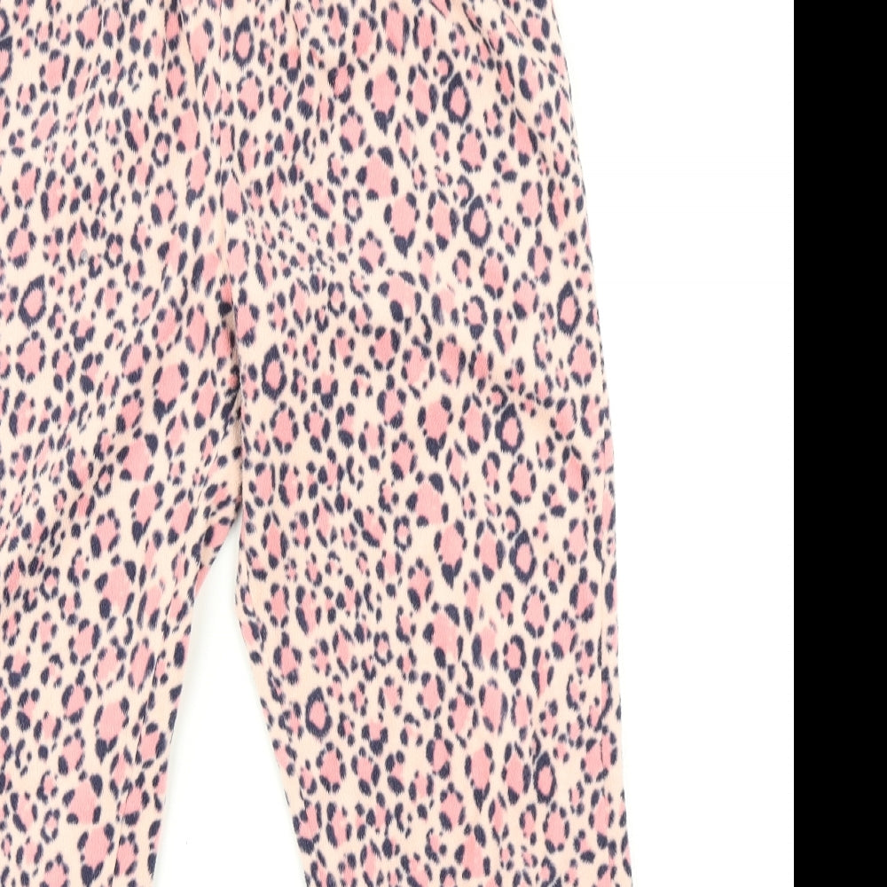 George Womens Pink Animal Print  Kaftan Lounge Pants Size 12