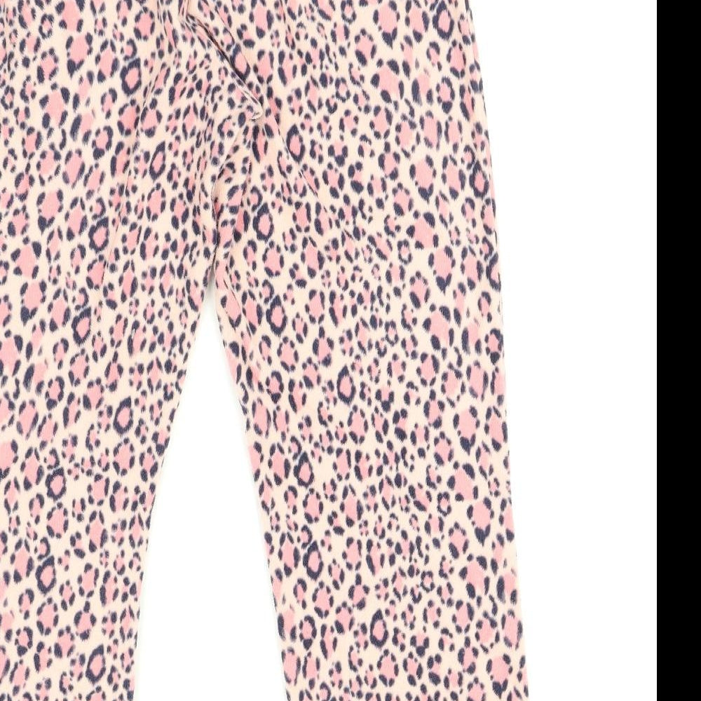 George Womens Pink Animal Print  Kaftan Lounge Pants Size 12
