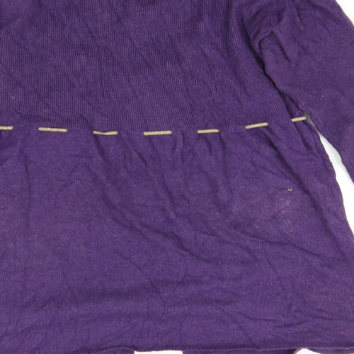 Fish and Cash Womens Purple   Pullover Jumper Size L