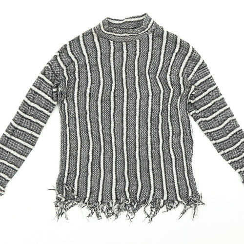 Topshop Womens Multicoloured Striped  Pullover Jumper Size 10