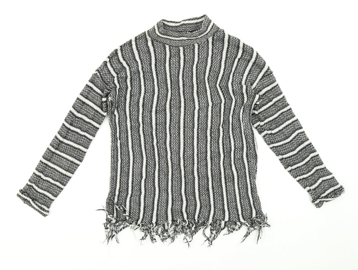Topshop Womens Multicoloured Striped Pullover Jumper Size 10