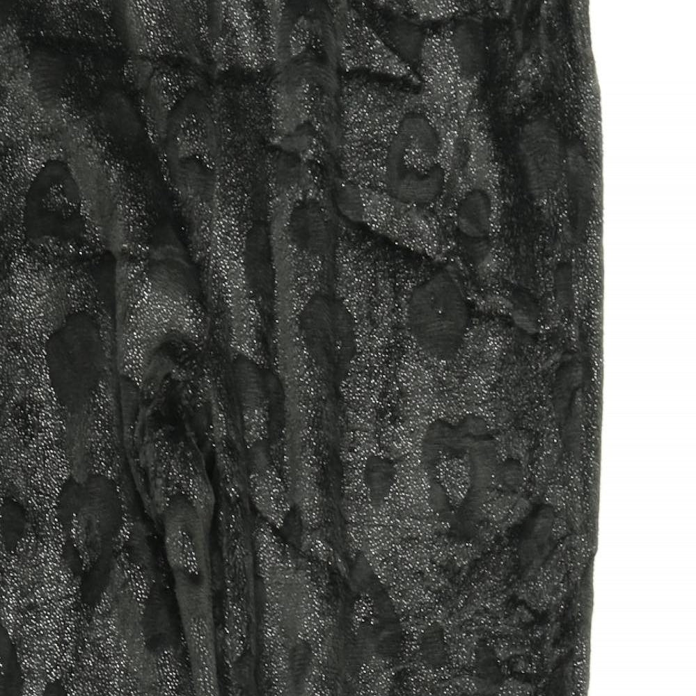 George Womens Black Animal Print   Pyjama Pants Size 12