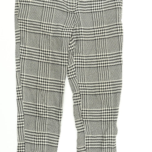 H&M Womens Multicoloured Check  Trousers  Size 10 L25 in