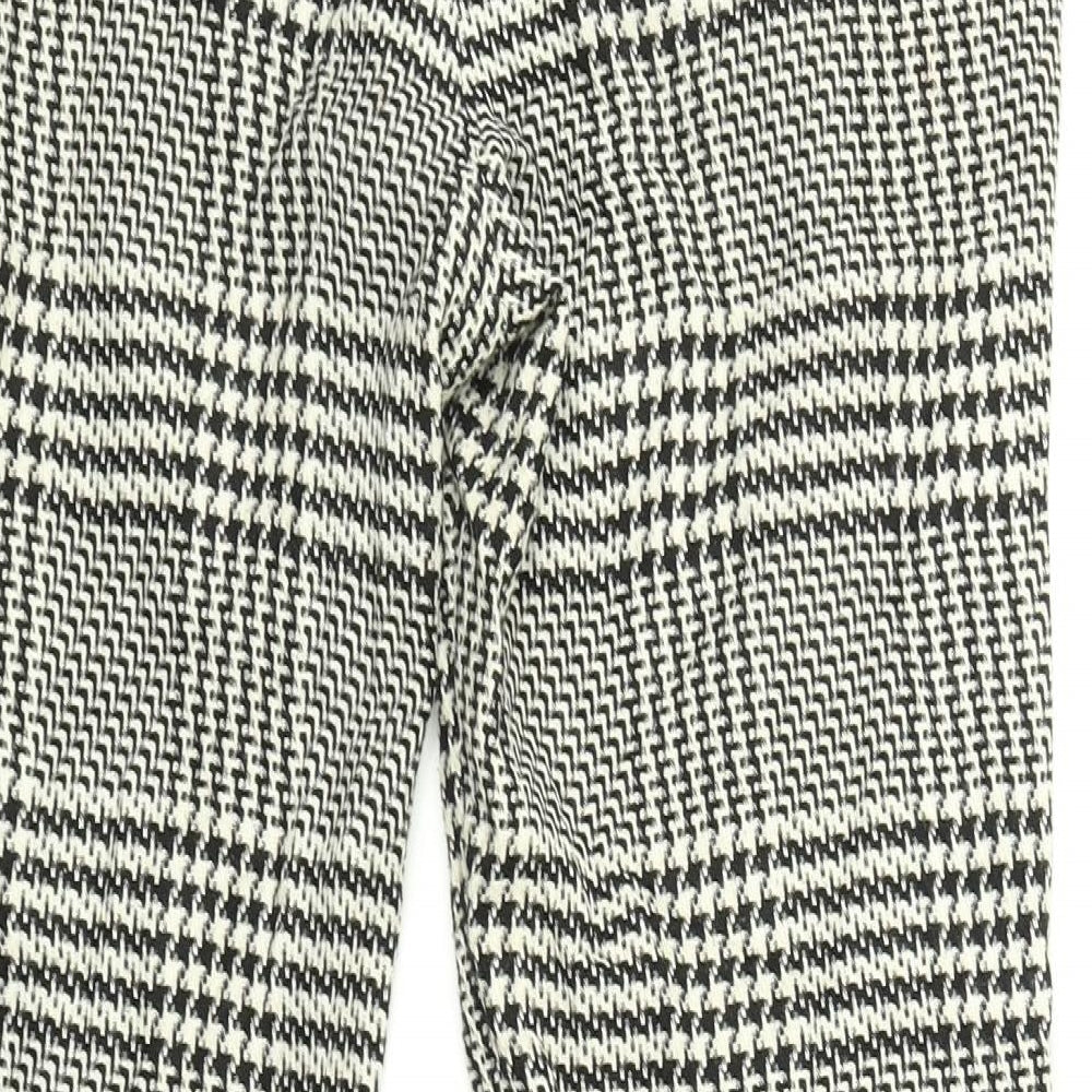 H&M Womens Multicoloured Check  Trousers  Size 10 L25 in
