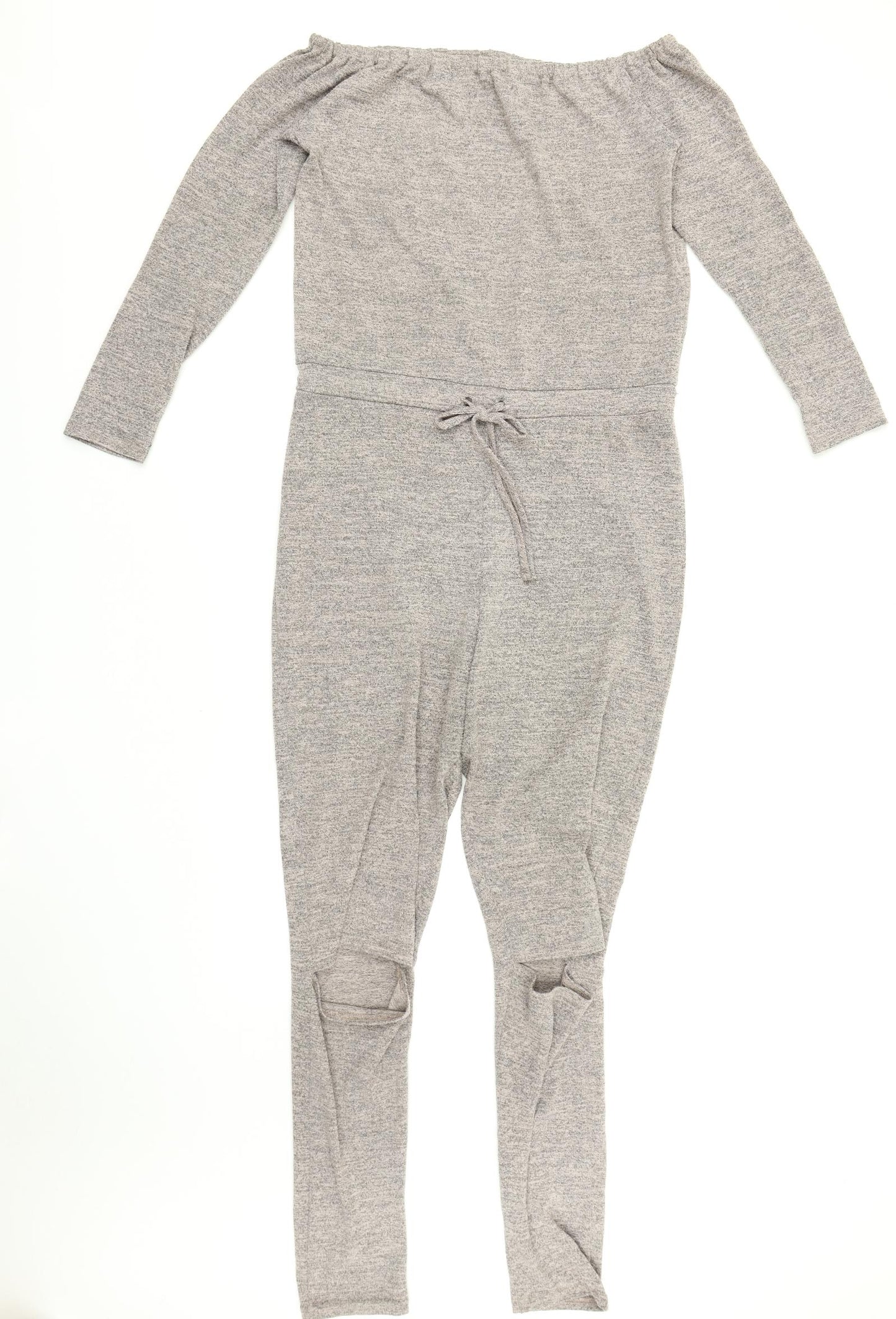 Boohoo Womens Grey Solid  Top One Piece Size M  - Knee slit