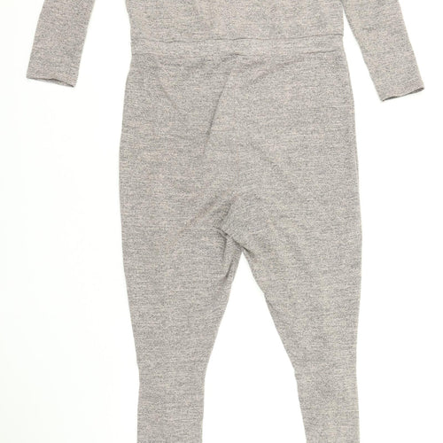 Boohoo Womens Grey Solid  Top One Piece Size M  - Knee slit