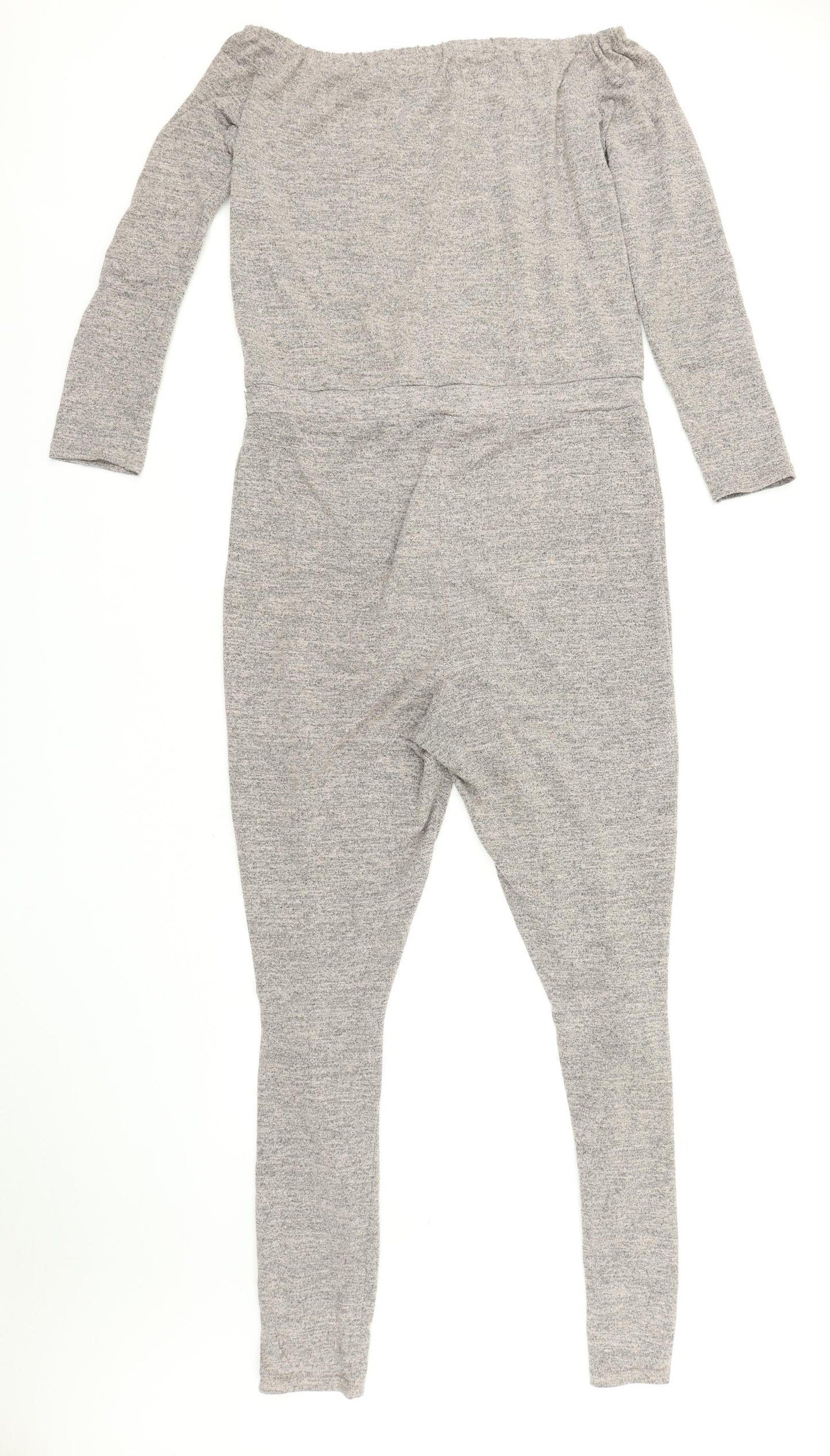 Boohoo Womens Grey Solid  Top One Piece Size M  - Knee slit