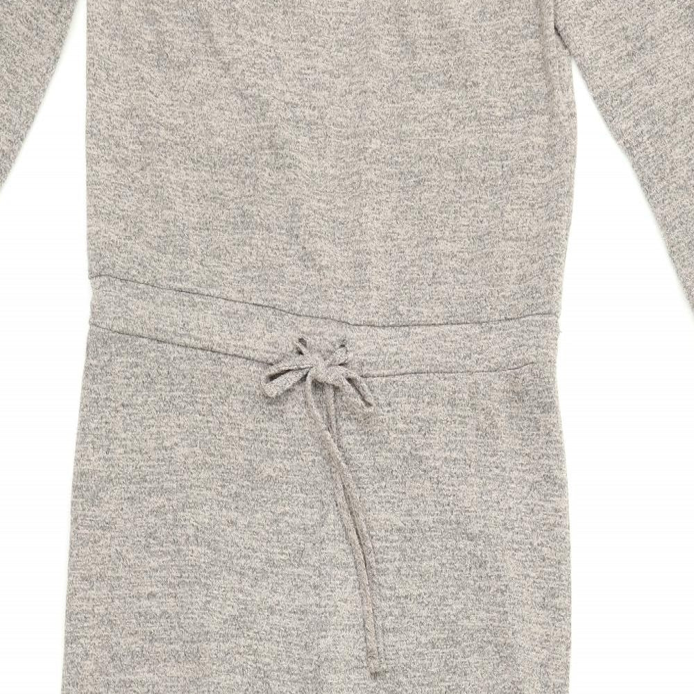 Boohoo Womens Grey Solid  Top One Piece Size M  - Knee slit