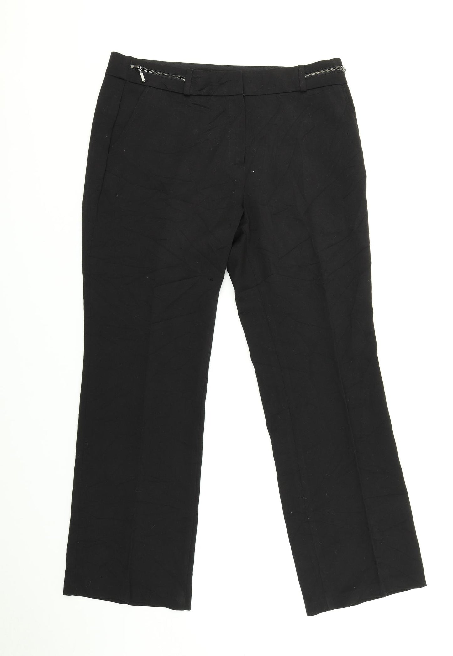 M&S Womens Black   Trousers  Size 12 L26 in