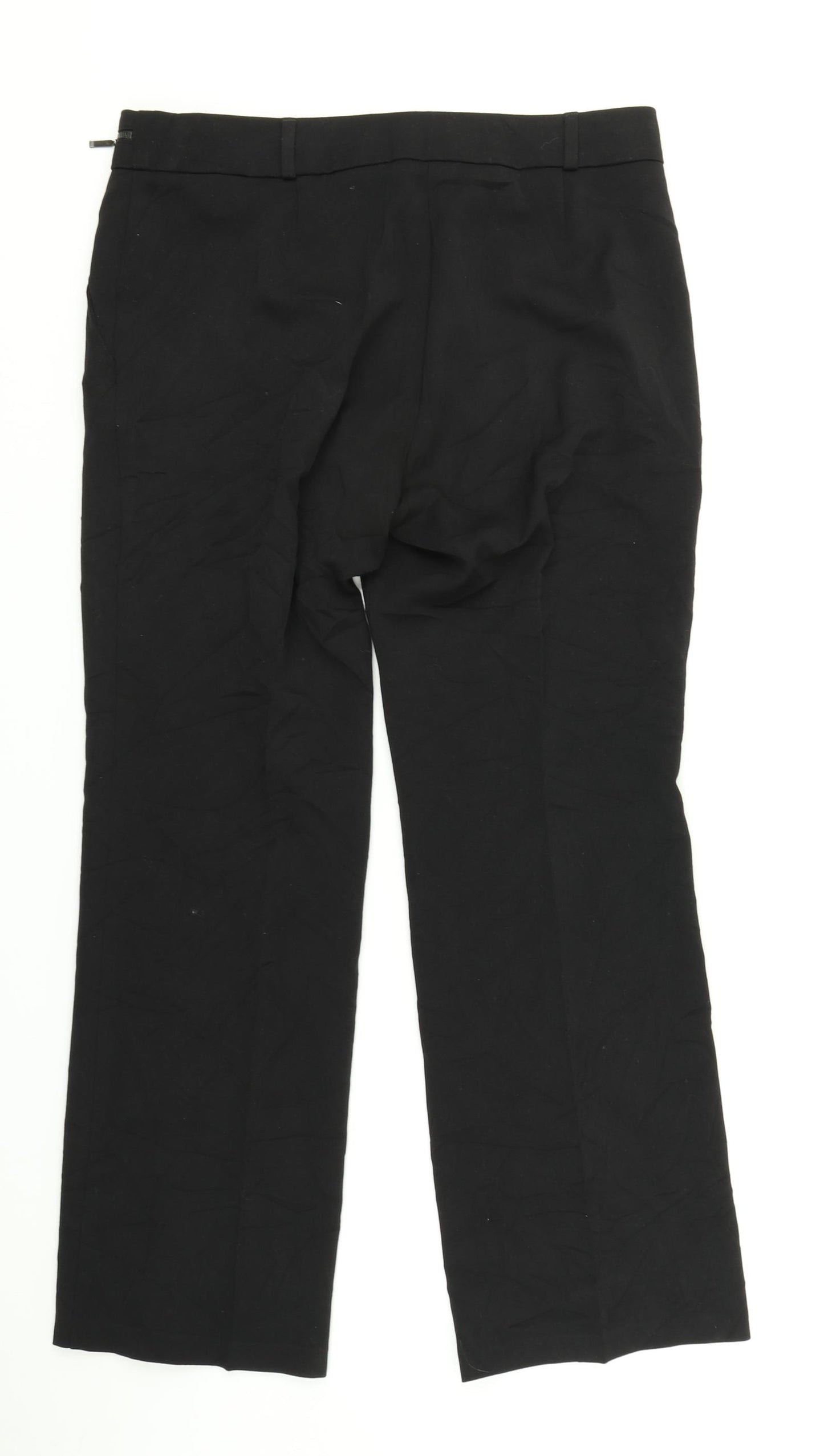 M&S Womens Black   Trousers  Size 12 L26 in