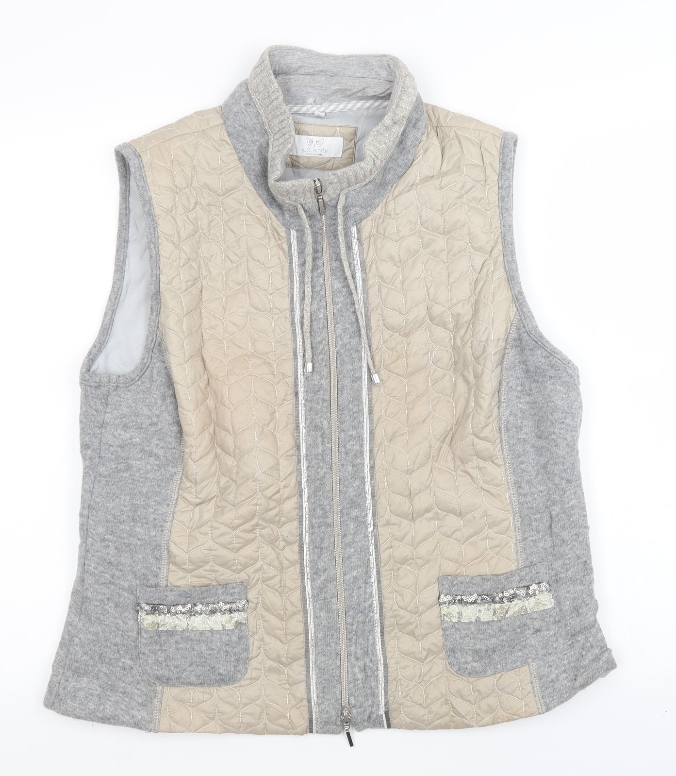 just white  Womens Multicoloured   Gilet Coat Size 12