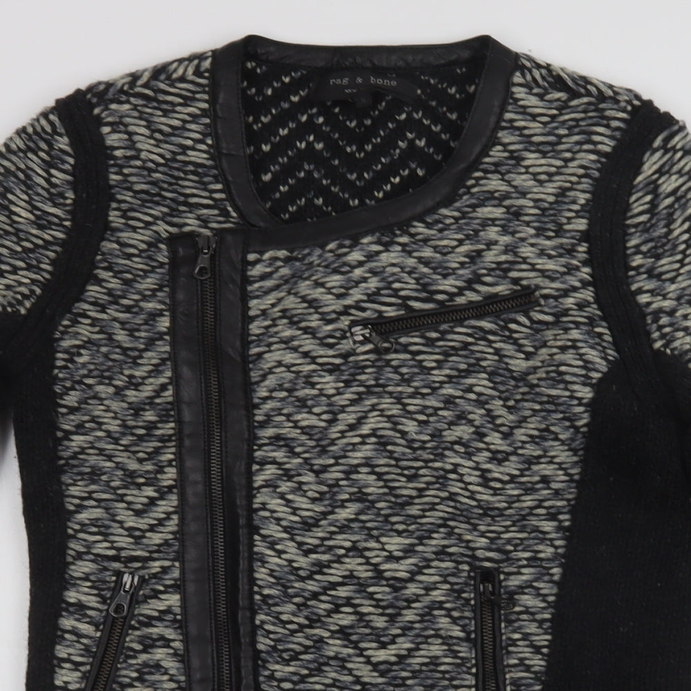 rag & bone Womens Multicoloured   Full Zip Jumper Size S