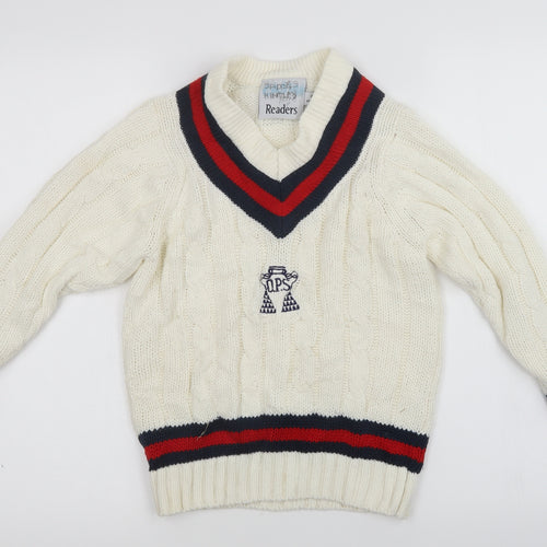 READERS Boys White   Pullover Jumper