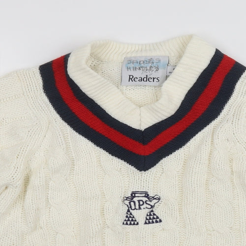 READERS Boys White   Pullover Jumper