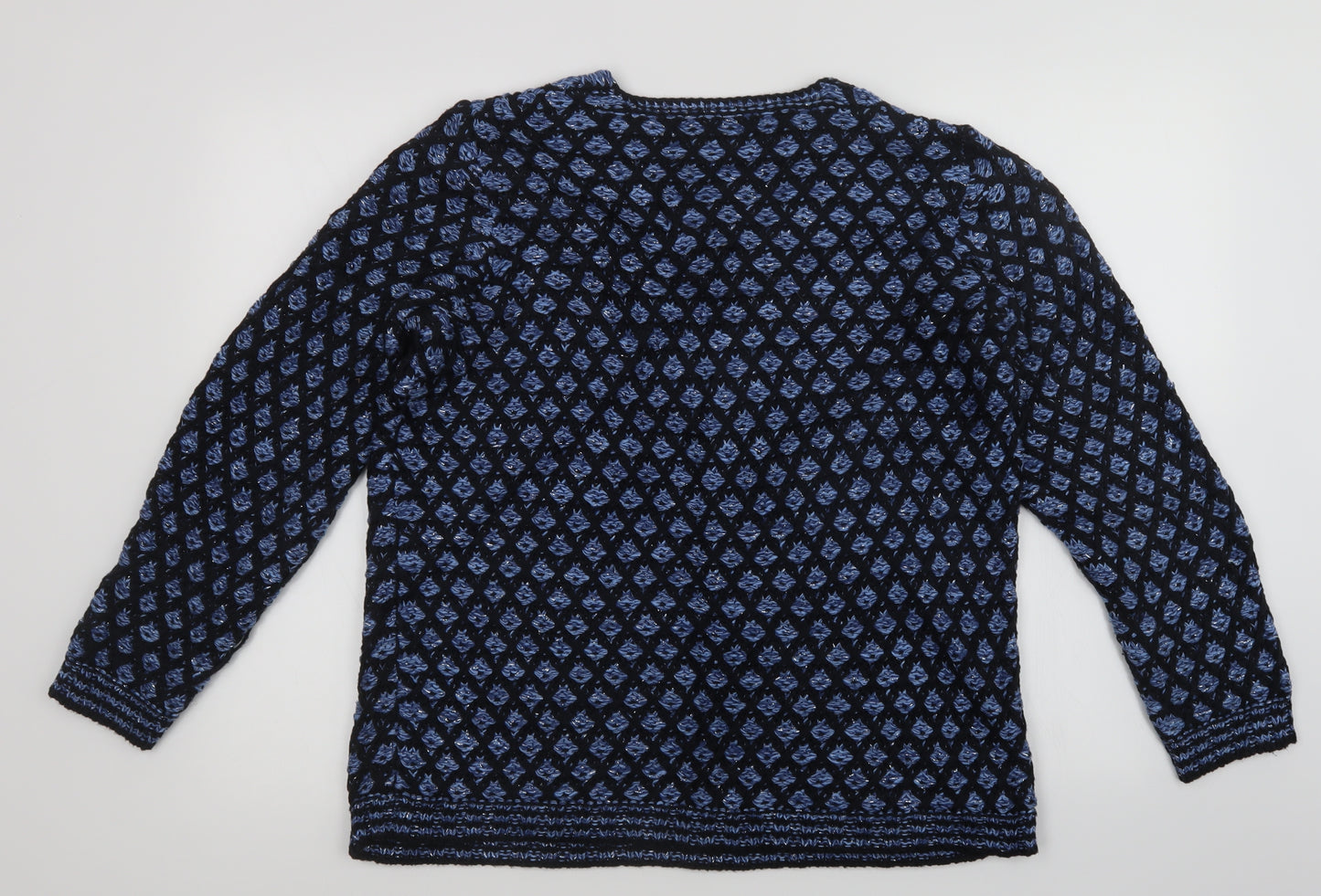 MONA Womens Multicoloured Check  Pullover Jumper Size 16