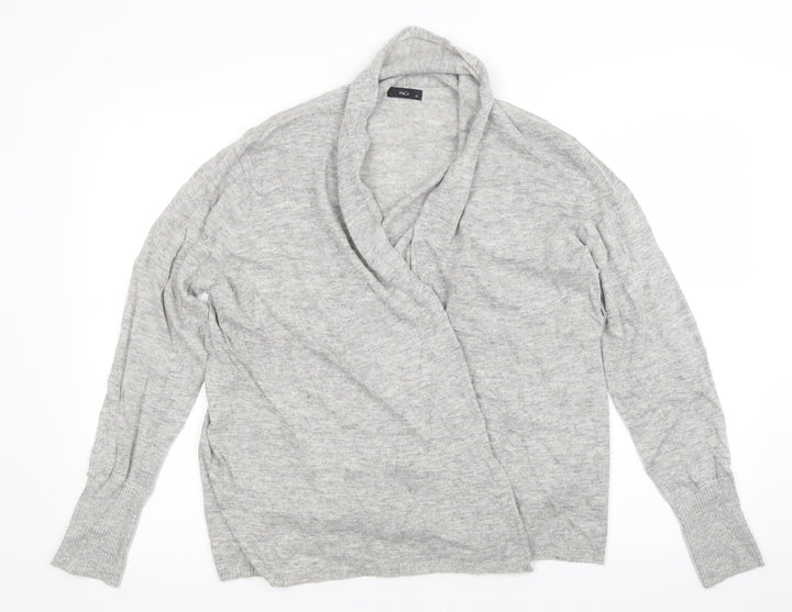 M&Co Womens Grey Cardigan Jumper Size 14