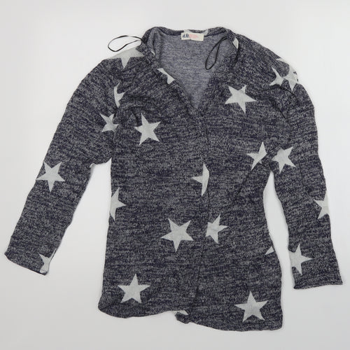 H&M Girls Blue   Cardigan Jumper Size 14 Years