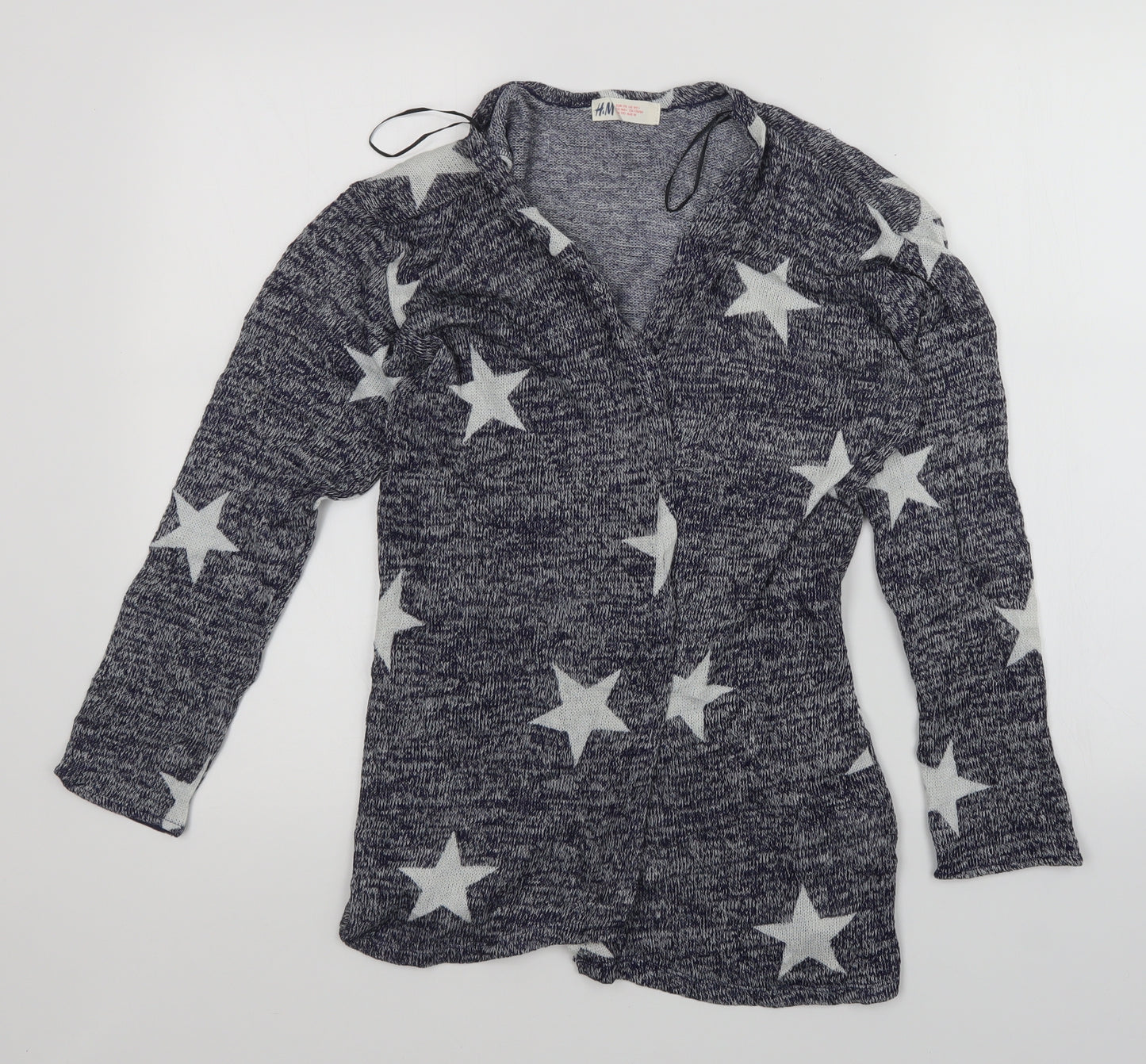 H&M Girls Blue   Cardigan Jumper Size 14 Years