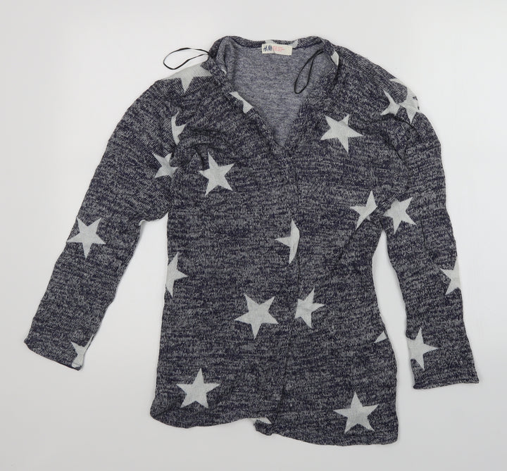 H&M Girls Blue   Cardigan Jumper Size 14 Years