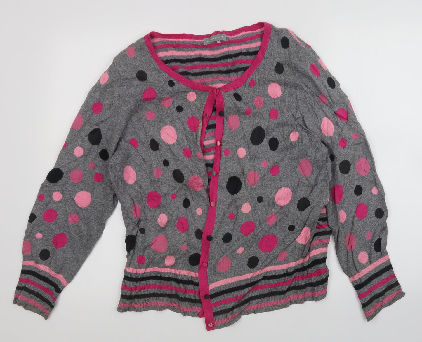 Per Una Womens Multicoloured Polka Dot  Cardigan Jumper Size 18