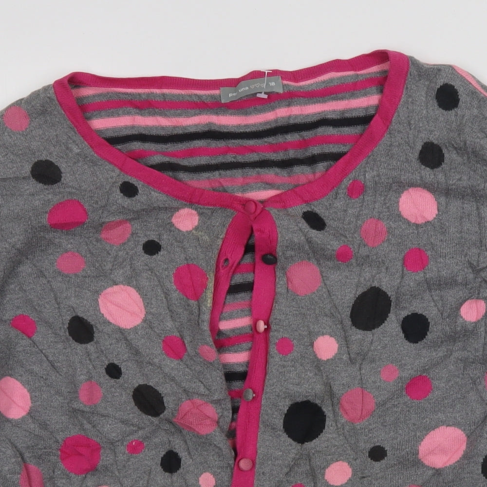 Per Una Womens Multicoloured Polka Dot  Cardigan Jumper Size 18