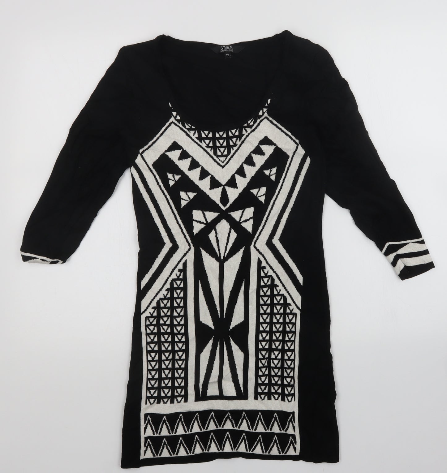 Star Womens Black   Jumper Dress  Size 12