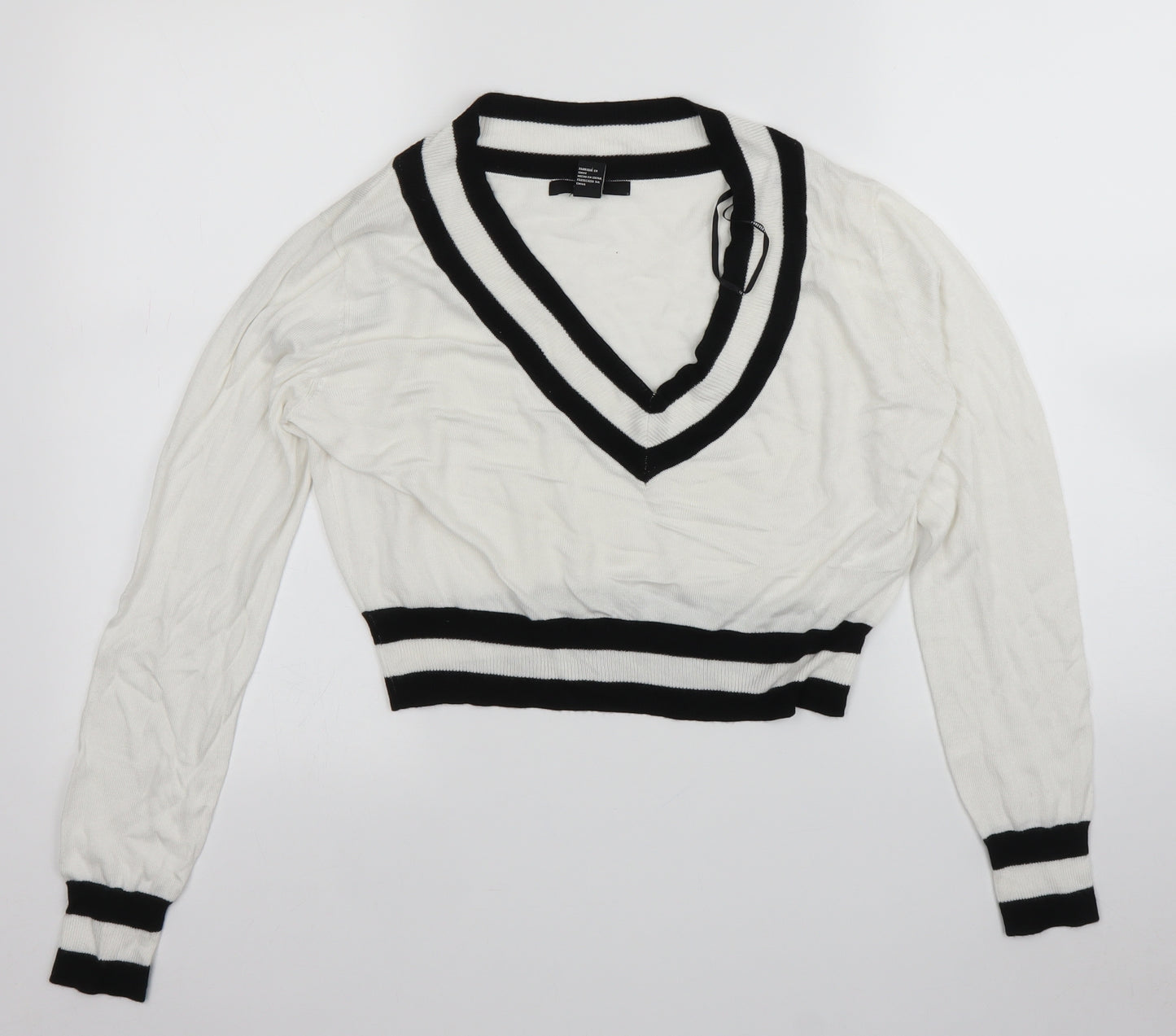 FOREVER 21 Womens White   Pullover Jumper Size M
