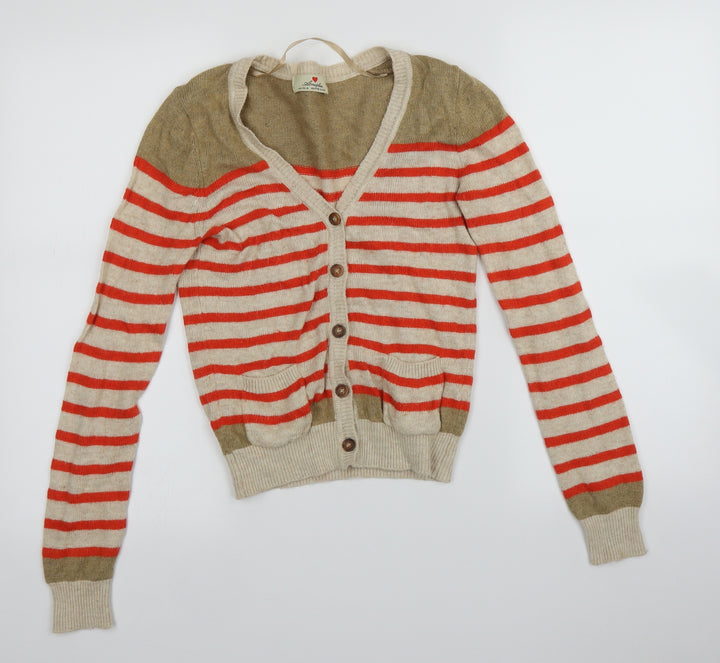 Atmosphere Womens Multicoloured Striped  Cardigan Jumper Size 6