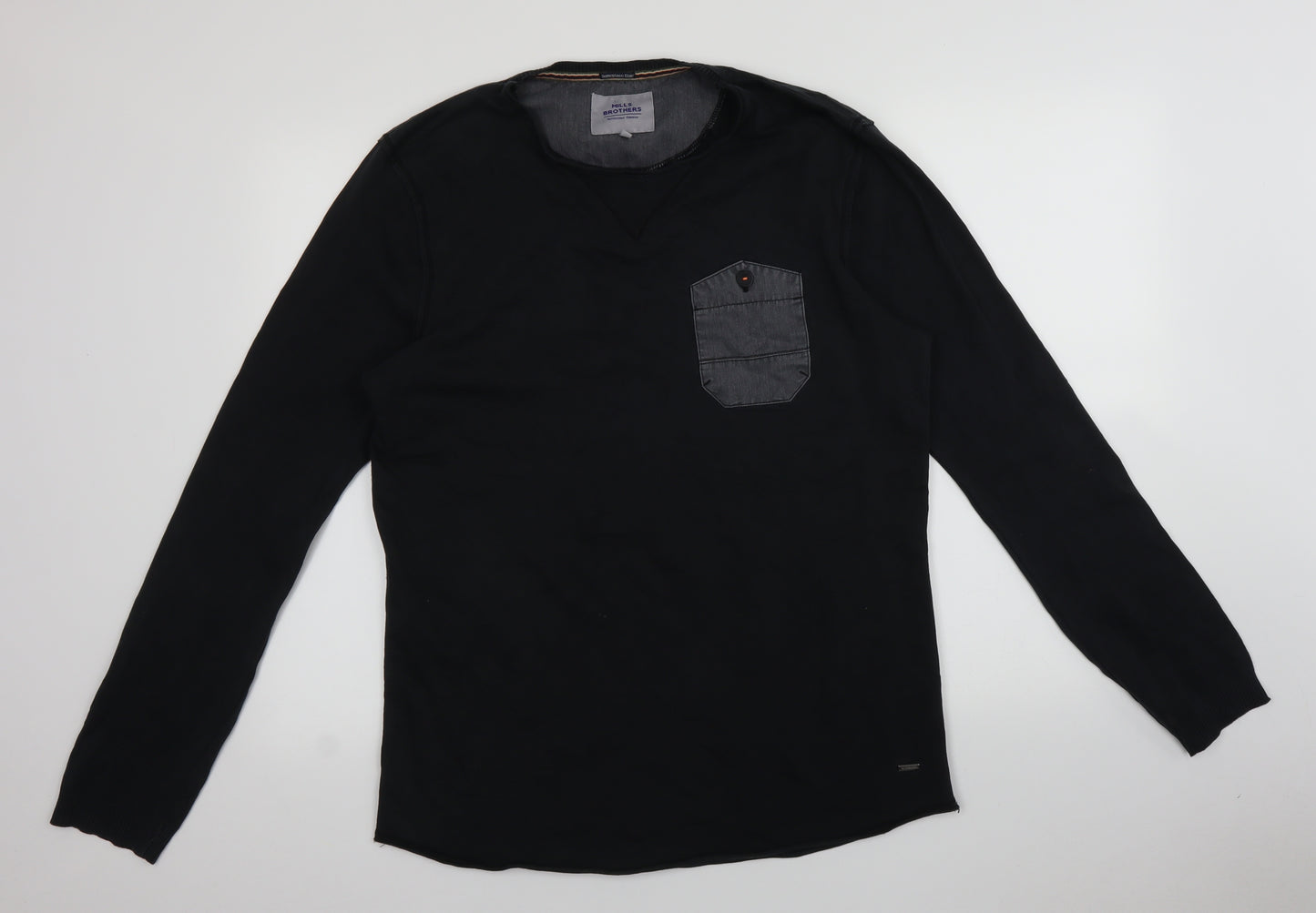 Mills Brothers Mens Black   Pullover Jumper Size L