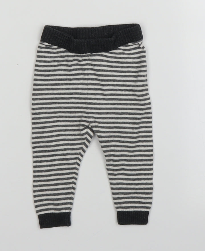 Billie Girls Multicoloured Striped Sweatpants Trousers Size 3-6 Months