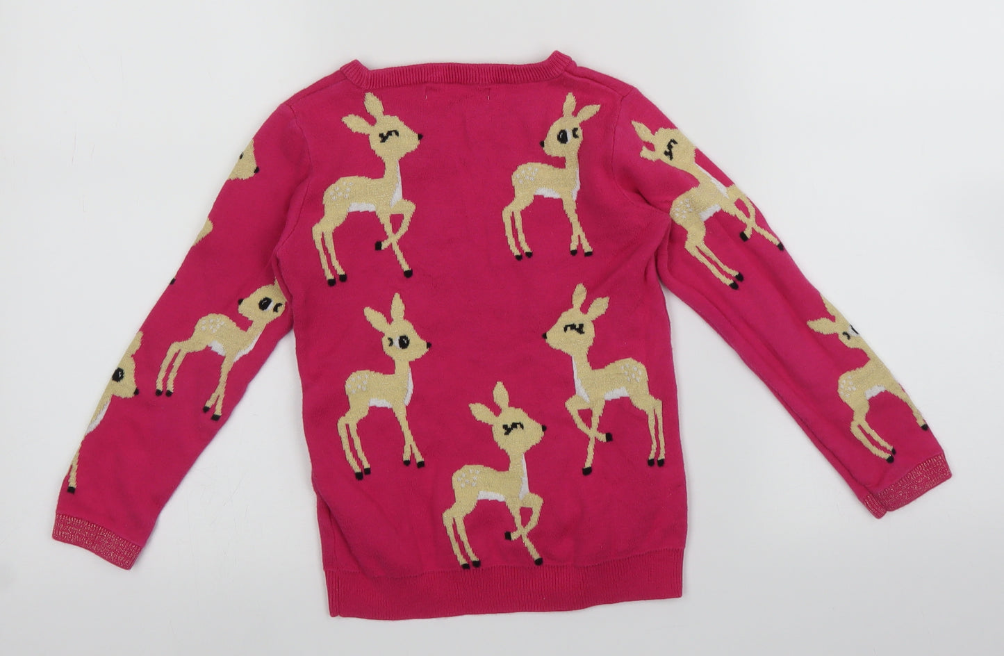 M&S Girls Pink   Pullover Jumper Size 5-6 Years