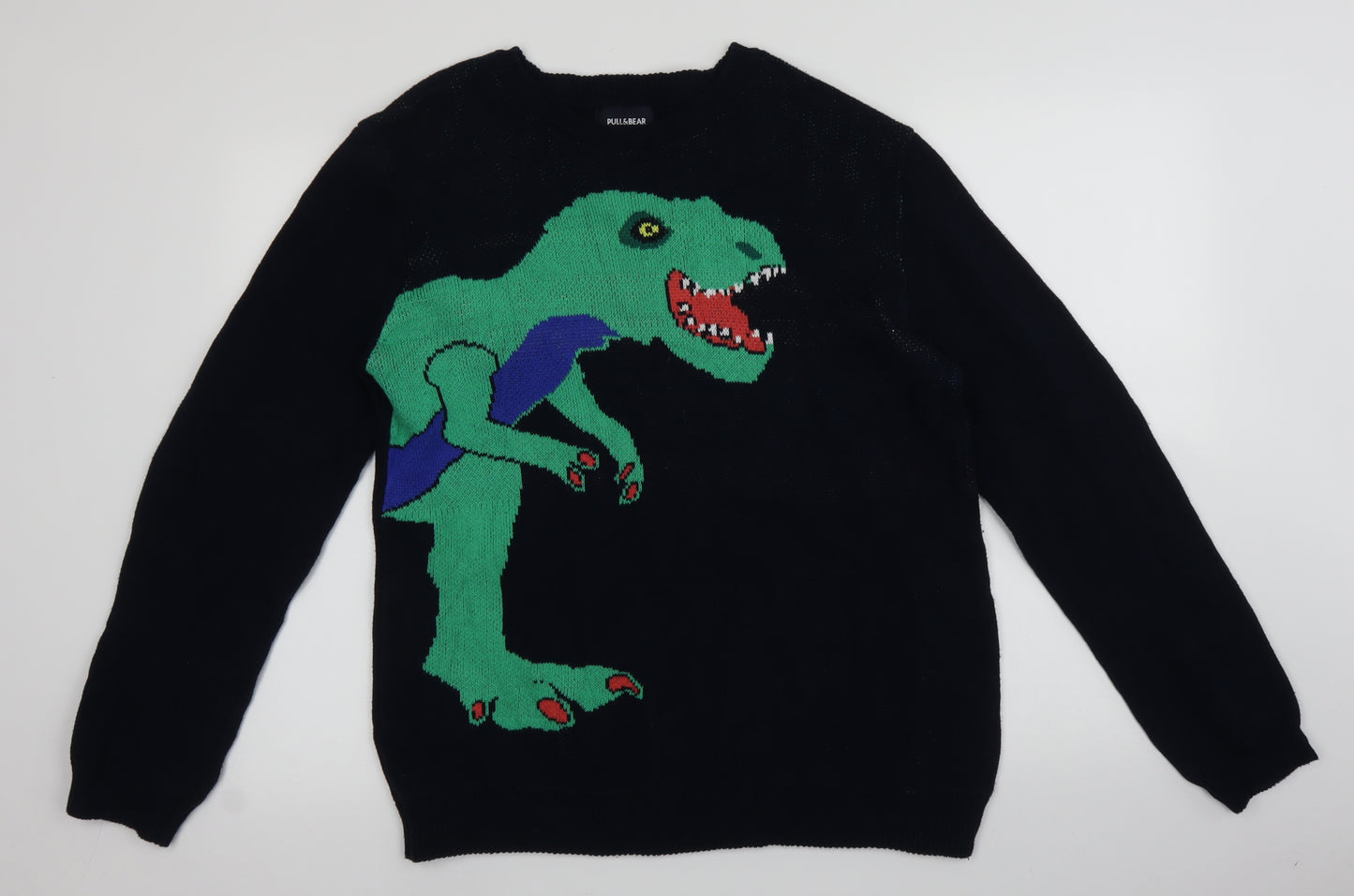 Pull&Bear Mens Blue   Pullover Jumper Size L
