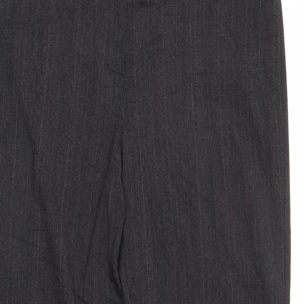 TU Womens Grey Striped  Trousers  Size 18 L30 in