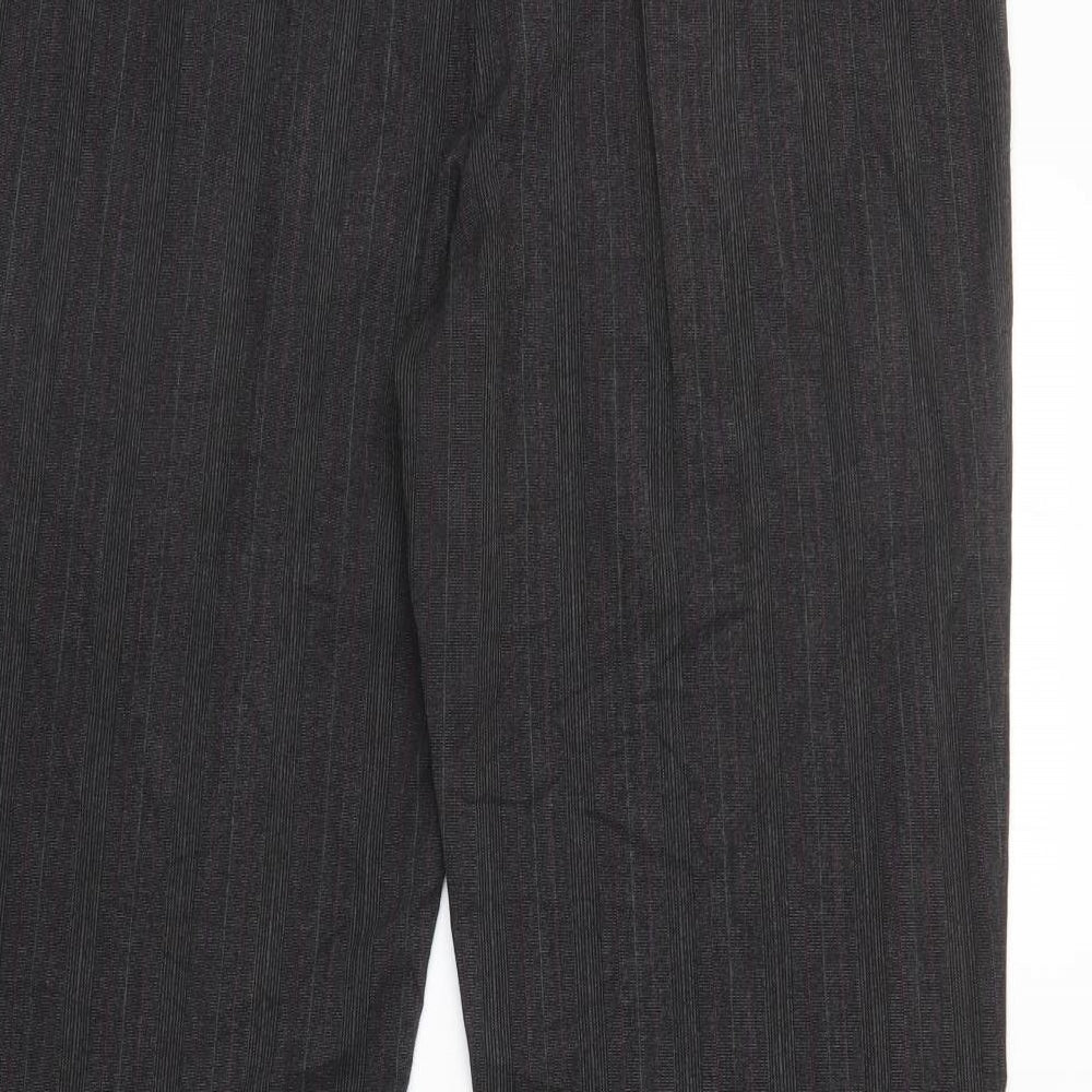 TU Womens Grey Striped  Trousers  Size 18 L30 in